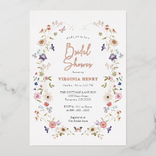 Invitation En Aluminium Fête de mariage florale