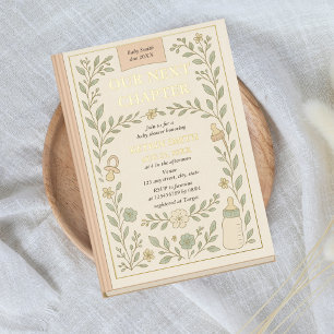 Invitation En Aluminium Fête de naissance de bébé roman de conte de notre