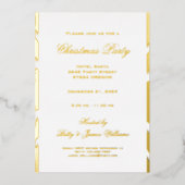 Invitation En Aluminium Fête de Noël (Recto)