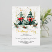 Invitation En Aluminium Fête de Noël (Debout devant)