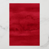 Invitation En Aluminium Fête de Noël Aquarelle rouge Florale (Verso)