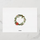 Invitation En Aluminium Fête de Noël botanique moderne Argent (Verso)