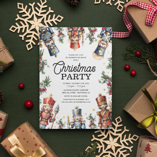 Invitation En Aluminium Fête de Noël Casse-Noisette Rustique