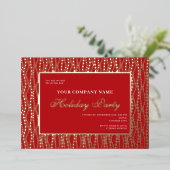 Invitation En Aluminium Fête de Noël de l'entreprise (Debout devant)