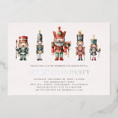 Invitation En Aluminium Fête de Noël de Noisette moderne (Recto)