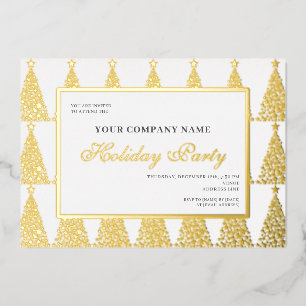 Invitation En Aluminium Fête de Noël d'entreprise moderne