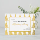 Invitation En Aluminium Fête de Noël d'entreprise moderne (Debout devant)