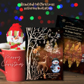 Invitation En Aluminium Fête de Noël Enchanted Woodland Forest