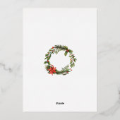 Invitation En Aluminium Fête de Noël Fête de Noël Fête de la couronne (Verso)