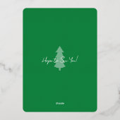 Invitation En Aluminium Fête de Noël Jaune Vert (Verso)