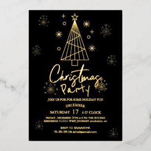 Invitation En Aluminium Fête de Noël Ornement Élégant Nature Cosy