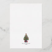 Invitation En Aluminium Fête de Noël Pink Tree Gold (Verso)