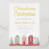 Invitation En Aluminium Fête de Noël populaire moderne (Recto)