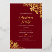 Invitation En Aluminium Fête de Noël Red Gold (Recto)