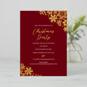 Invitation En Aluminium Fête de Noël Red Gold (Debout devant)