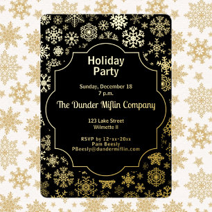 Invitation En Aluminium Fête de Noël Snowflake
