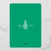 Invitation En Aluminium Fête de Noël Vert (Verso)