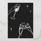 Invitation En Aluminium Fête de Noël Whimsical Cocktail d'hiver (Verso)