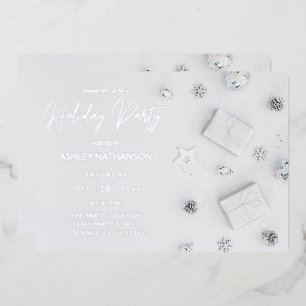 Invitation En Aluminium Fête de Noël White Pine
