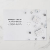 Invitation En Aluminium Fête de Noël White Pine (Verso)