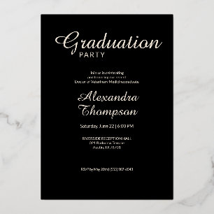 Invitation En Aluminium Fête de remise des diplômes de la Rose Dorée Ivoir