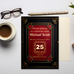 Invitation En Aluminium Fête de retraite pour cadre