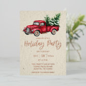 Invitation En Aluminium Fête de vacances Truck (Debout devant)