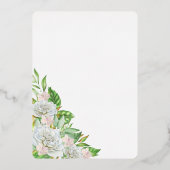 Invitation En Aluminium Fête des 70 ans de mariage de l'Orchidée Rose Blan (Verso)