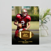 Invitation En Aluminium Fête des diplômés de football (Debout devant)