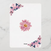 Invitation En Aluminium Fête des mariées à thème pour les vins floraux (Verso)