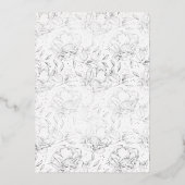 Invitation En Aluminium Fête des mariées botanique blanche Elegant Gold (Verso)