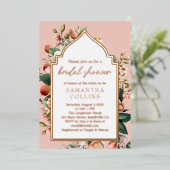 Invitation En Aluminium Fête des mariées botanique de la Pêche du Sud (Debout devant)