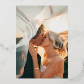 Invitation En Aluminium Fête des mariées classique élégante (Verso)