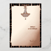 Invitation En Aluminium Fête des mariées classique ROSE OR Gatsby Flapper (Recto)