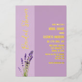 Invitation En Aluminium Fête des mariées d'amour Lavender (Recto)