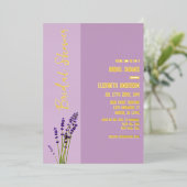 Invitation En Aluminium Fête des mariées d'amour Lavender (Debout devant)