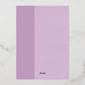 Invitation En Aluminium Fête des mariées d'amour Lavender (Verso)