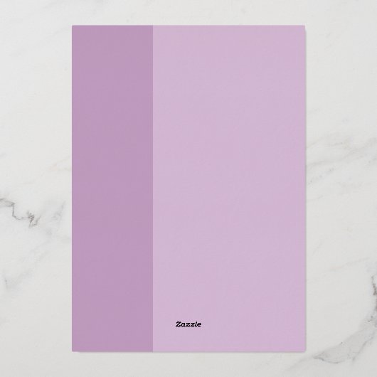 Invitation En Aluminium Fête des mariées d'amour Lavender (Verso)