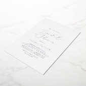 Invitation En Aluminium Fête des mariées de calligraphie à huile d'argent  (Rotation)