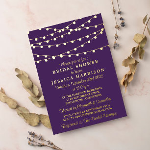 Invitation En Aluminium Fête des mariées de lumière à chaîne moderne Real