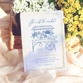 Invitation En Aluminium Fête des mariées de marché à la main fanée