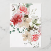 Invitation En Aluminium Fête des mariées de Noël festive - Élégante et amu (Verso)