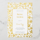 Invitation En Aluminium Fête des mariées de petites fleurs (Recto)