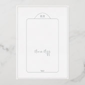 Invitation En Aluminium Fête des mariées de petites fleurs (Verso)