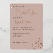 Invitation En Aluminium Fête des mariées de points Confetti de diamants de (Recto)