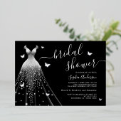 Invitation En Aluminium Fête des mariées de robe papillon (Debout devant)