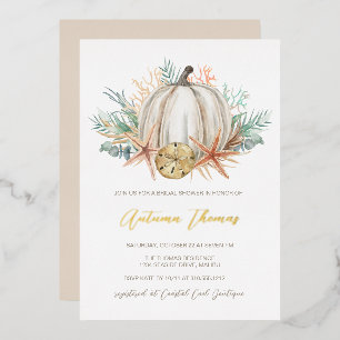 Invitation En Aluminium Fête des mariées des Citrouilles d'automne et des