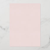 Invitation En Aluminium Fête des mariées d'or Rose rose (Verso)