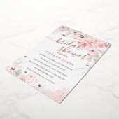 Invitation En Aluminium Fête des mariées d'or Rose rose (Rotation)