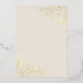 Invitation En Aluminium Fête des mariées en or ivoire (Verso)